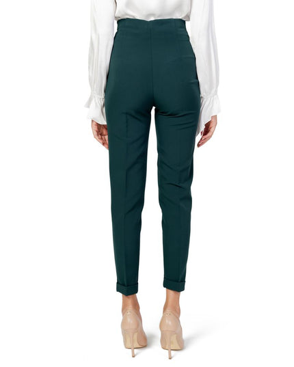 Sandro Ferrone Green Polyester Pants