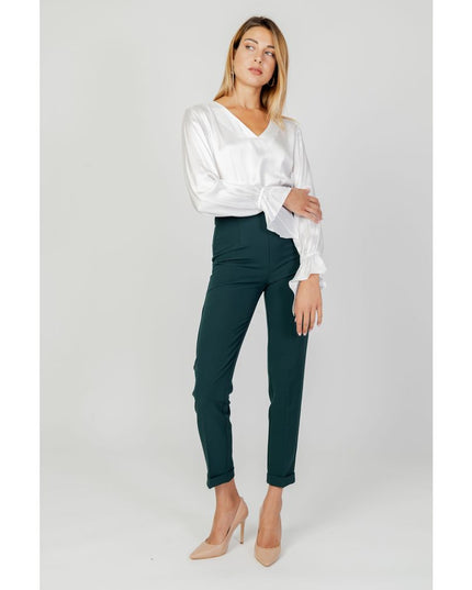 Sandro Ferrone Green Polyester Pants