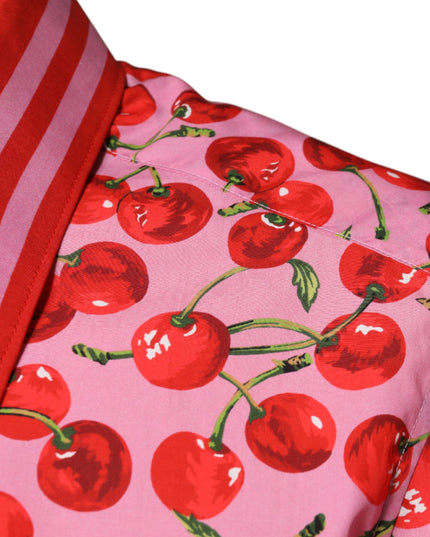 Dolce & Gabbana Pink Cherry Cotton Formal MARTINI Dress Shirt