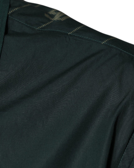 Dolce & Gabbana Green Logo Long Sleeve MARTINI Casual Shirt
