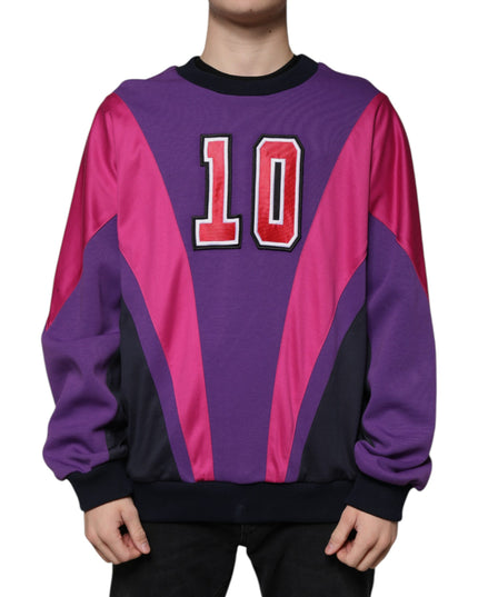 Dolce & Gabbana Multicolor Crew Neck Men Sweatshirt Sweater