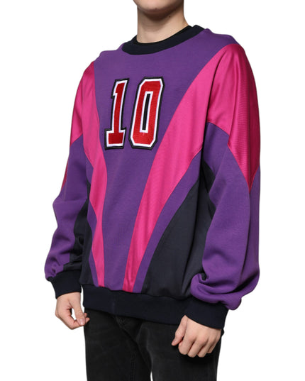 Dolce & Gabbana Multicolor Crew Neck Men Sweatshirt Sweater