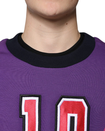 Dolce & Gabbana Multicolor Crew Neck Men Sweatshirt Sweater