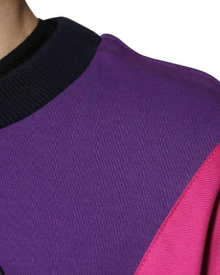 Dolce & Gabbana Multicolor Crew Neck Men Sweatshirt Sweater