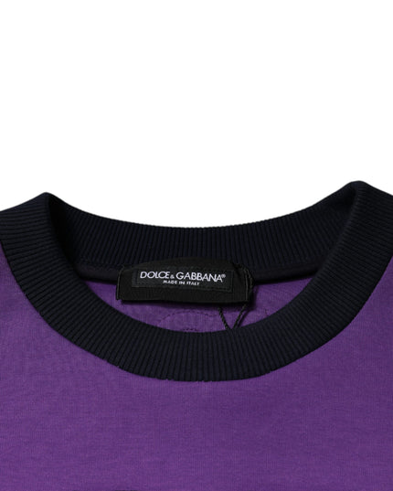 Dolce & Gabbana Multicolor Crew Neck Men Sweatshirt Sweater