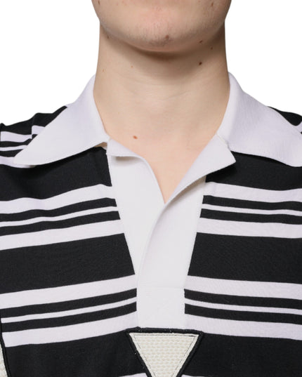 Dolce & Gabbana Multicolor Stripe Collared Polo T-shirt