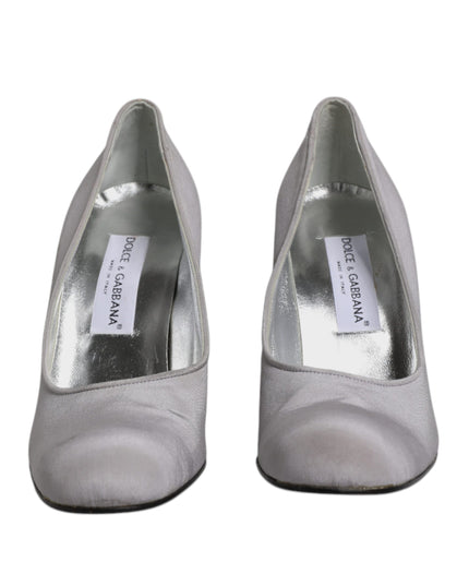 Dolce & Gabbana Gray Suede Leather High Heel Pumps Shoes