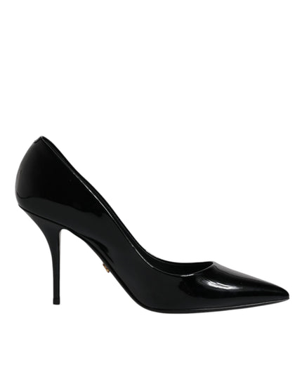 Dolce & Gabbana Black Patent Leather High Heels Pumps Shoes