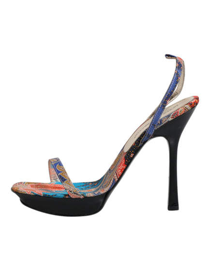 Dolce & Gabbana Multicolor Floral High Heels Sandals Shoes