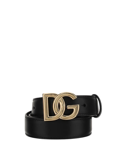 Dolce & Gabbana Black Calf Leather Bos Taurus Regular Belt