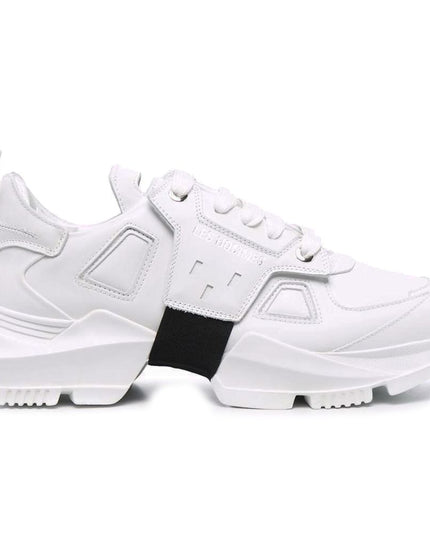 Les Hommes White Calfskin Men Sneaker