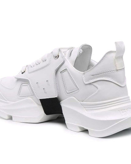 Les Hommes White Calfskin Men Sneaker