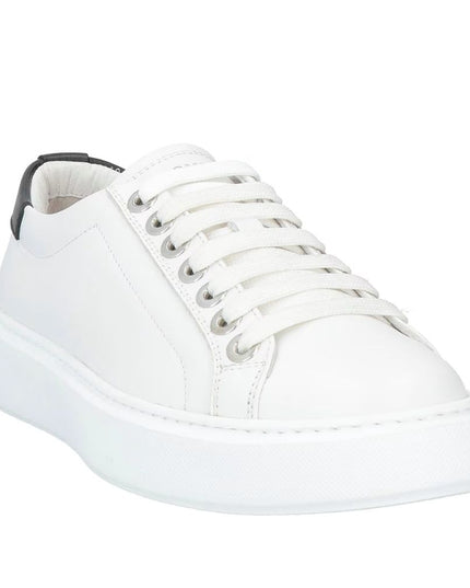 Les Hommes White Calfskin Men Sneaker