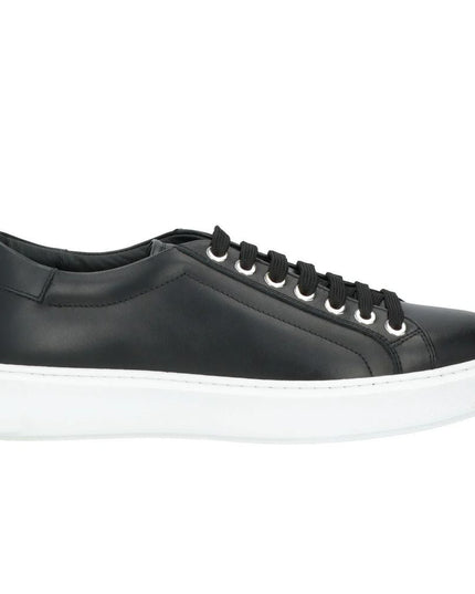 Les Hommes Black Calfskin Men Sneaker