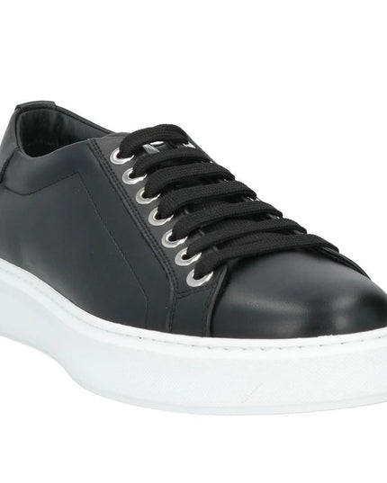 Les Hommes Black Calfskin Men Sneaker
