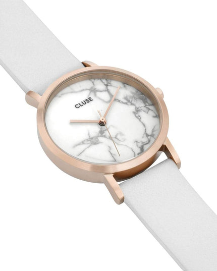 Cluse White Leather Dress Watch
