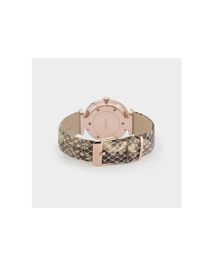 Cluse Beige Leather Dress Watch