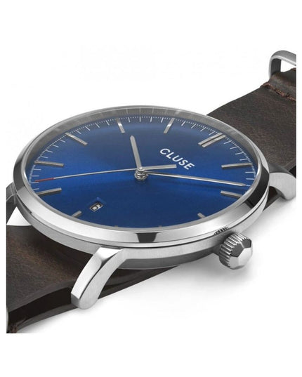 Cluse Brown Leather Dress Watch