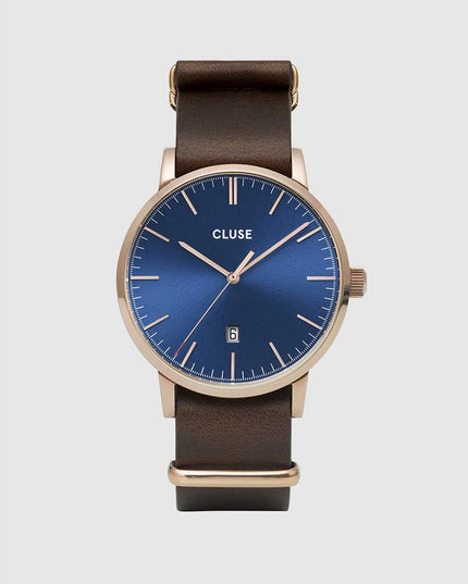 Cluse Brown Leather Dress Watch