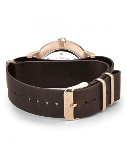 Cluse Brown Leather Dress Watch