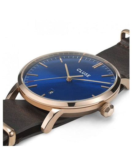 Cluse Brown Leather Dress Watch