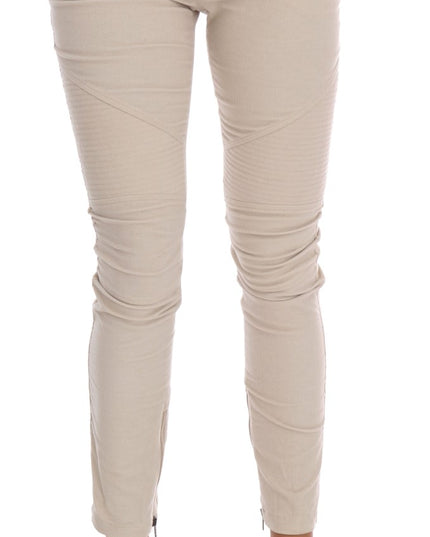 Ermanno Scervino Beige Slim Jeans Corduroy Skinny Pants