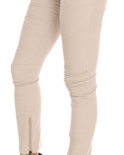 Ermanno Scervino Beige Slim Jeans Corduroy Skinny Pants
