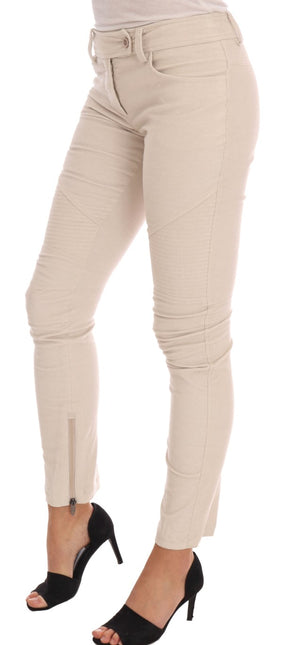 Ermanno Scervino Beige Slim Jeans Corduroy Skinny Pants