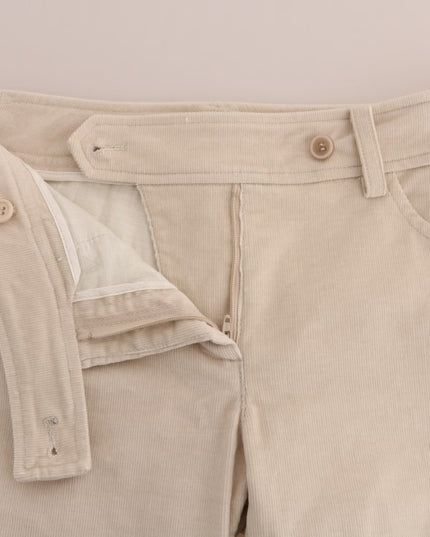 Ermanno Scervino Beige Slim Jeans Corduroy Skinny Pants