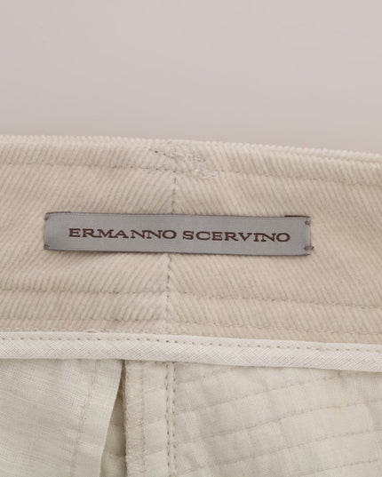 Ermanno Scervino Beige Slim Jeans Corduroy Skinny Pants