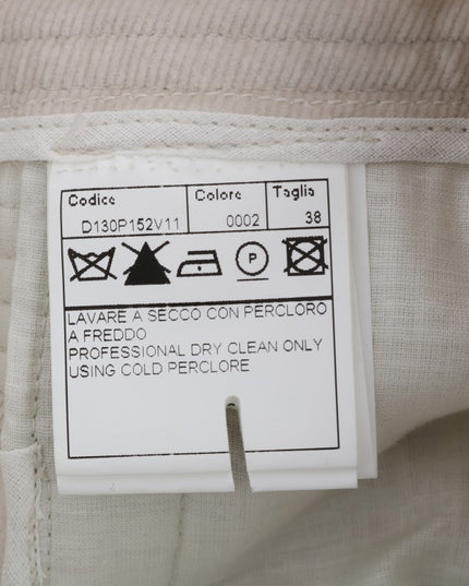 Ermanno Scervino Beige Slim Jeans Corduroy Skinny Pants