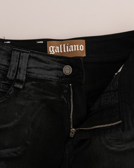John Galliano Gray Wash Cotton Stretch Regular Fit Jeans