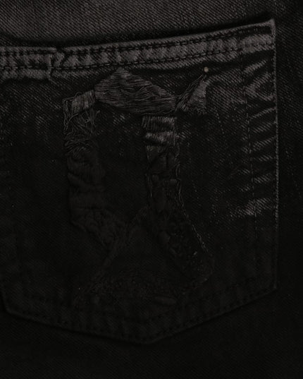 John Galliano Gray Wash Cotton Stretch Regular Fit Jeans