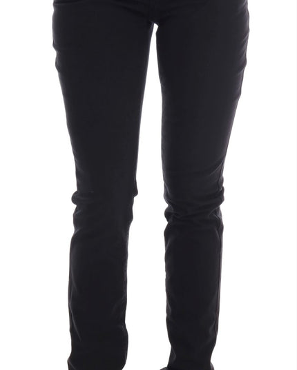 John Galliano Black Cotton Denim Stretch Regular Fit Jeans