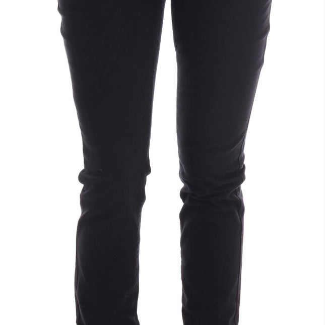 John Galliano Black Cotton Denim Stretch Regular Fit Jeans