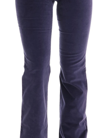 Ermanno Scervino Purple Corduroy Stretch Bootcut Pants