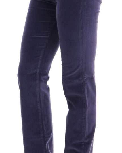 Ermanno Scervino Purple Corduroy Stretch Bootcut Pants