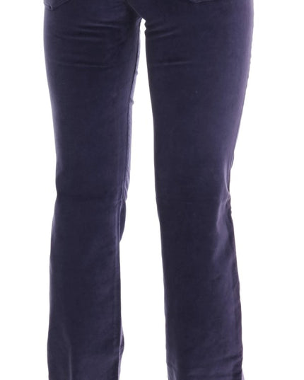 Ermanno Scervino Purple Corduroy Stretch Bootcut Pants