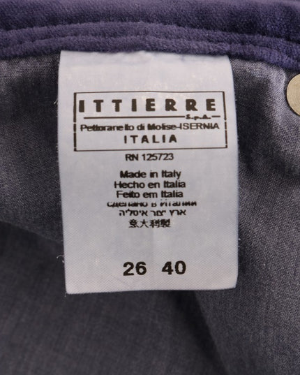 Ermanno Scervino Purple Corduroy Stretch Bootcut Pants