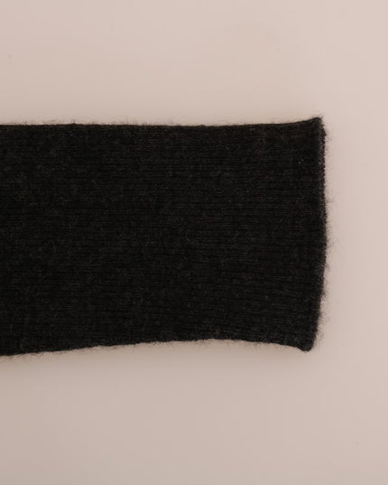 Dolce & Gabbana Gray Cashmere Ribbed Stretch Tights