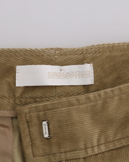 Ermanno Scervino Beige Cotton Corduroys Pants