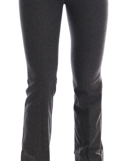 Ermanno Scervino Gray Wool Stretch Slim Pants