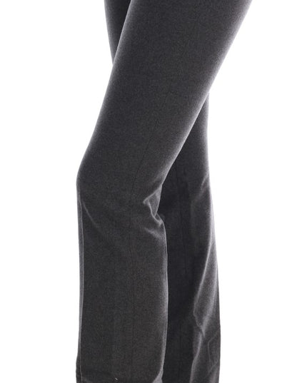 Ermanno Scervino Gray Wool Stretch Slim Pants
