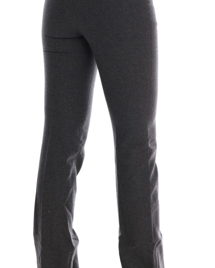 Ermanno Scervino Gray Wool Stretch Slim Pants