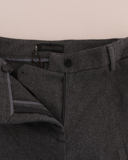 Ermanno Scervino Gray Wool Stretch Slim Pants