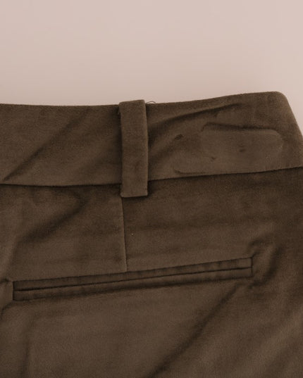 Ermanno Scervino Brown Velvet Bermuda Shorts