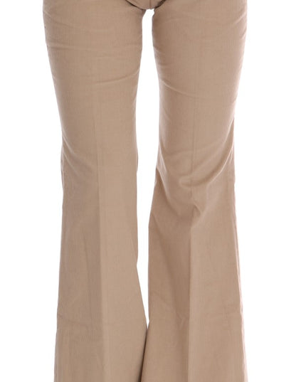 Ermanno Scervino Beige Cotton Bootcut Pants