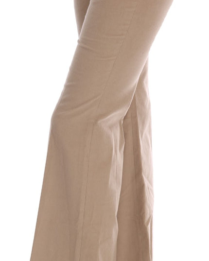 Ermanno Scervino Beige Cotton Bootcut Pants