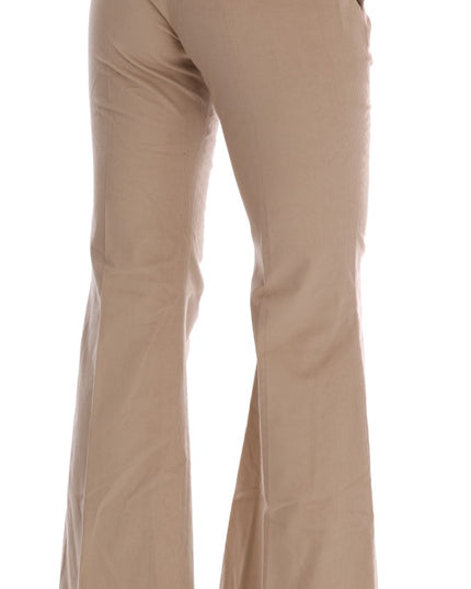 Ermanno Scervino Beige Cotton Bootcut Pants
