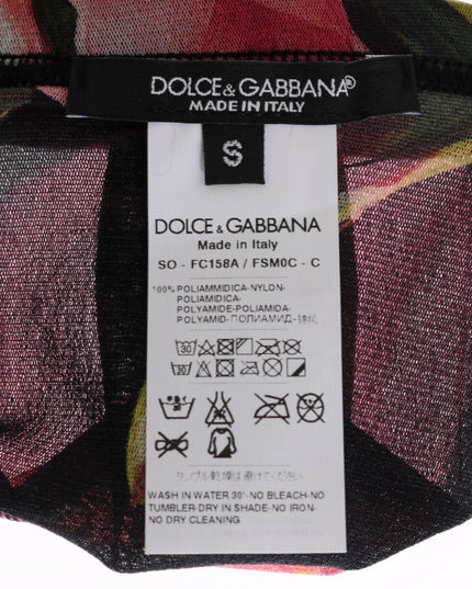 Dolce & Gabbana Multicolor Floral Tulip Nylon Socks